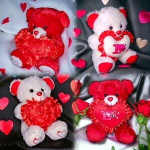 Light Up Talking Teddy Bear "I LOVE YOU" Valentines Day Plush Red or White Bear